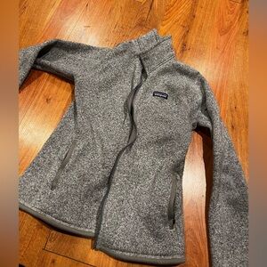 Patagonia Light Gray Full-Zip Better Sweater- Womens medium